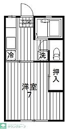 ドリームハイツ21 1Kの間取図画像