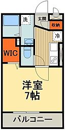 エルヴィータ 1Kの間取図画像