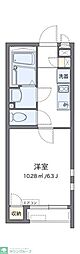 クレイノオカムラハイツ・6 1Kの間取図画像