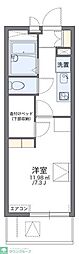 レオパレスサンマリー3 1Kの間取図画像