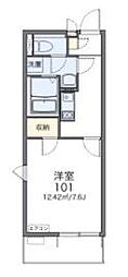 レオネクストブラザーズハイツ 1Kの間取図画像