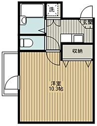 ステラ伸光 1Kの間取図画像