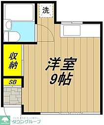 アゼリアコート ワンルームの間取図画像