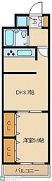 TOTETSUURAWA 1LDKの間取図画像