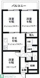グリーンマンション戸田 3DKの間取図画像
