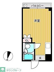 コーポ鳩ヶ谷 ワンルームの間取図画像