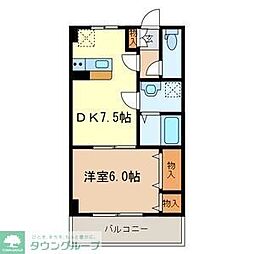 グランシエル 1Kの間取図画像