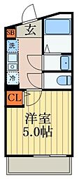 MELDIA桜区田島3丁目No2 1Kの間取図画像