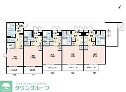 JR青梅線 福生駅 徒歩5分の賃貸マンション 3階1Kの間取り