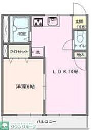 メゾンいしかわ 2階1LDKの間取り