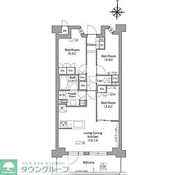 コンフォリア・リヴ八坂富士見 5階3LDKの間取り