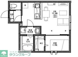 KEIAI RESIDENCE 西八王子IV 1LDKの間取図画像