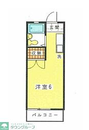 白井アパート ワンルームの間取図画像