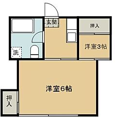 メゾンソノラ 2Kの間取図画像