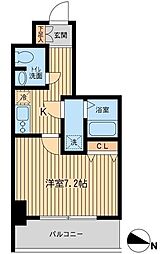 KDXレジデンス立川 1Kの間取図画像
