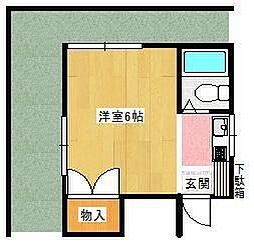 サンライズ ワンルームの間取図画像