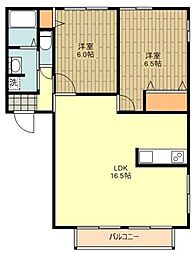 K.Nタウンコート 2LDKの間取図画像