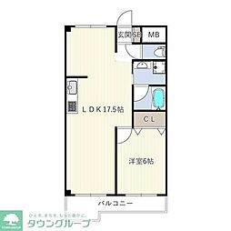 INOVE日野台 1LDKの間取図画像