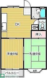 プルームS10 2DKの間取図画像