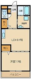 エクセルハイム 1LDKの間取図画像