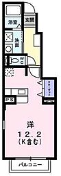 サンライズ・ヴィラ1 ワンルームの間取図画像