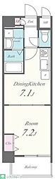マイスト立川 1DKの間取図画像
