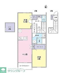 La Tiara  Fussa 2LDKの間取図画像