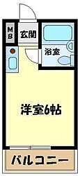 ヒューチャーハイム昭島 ワンルームの間取図画像