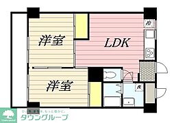 広栄ハイツ 2LDKの間取図画像