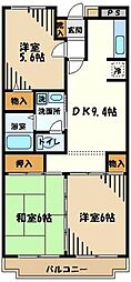 パークハイツ田園 3LDKの間取図画像
