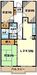 アーク河辺 3LDKの間取図画像