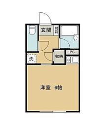 ピースアベニュー ワンルームの間取図画像