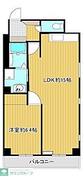 サンエイトONO2 1LDKの間取図画像