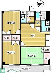 リベルテ・1 3DKの間取図画像