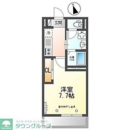 JR総武線 津田沼駅 徒歩5分の賃貸アパート 3階1Kの間取り