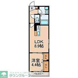 IZイズ 1階1LDKの間取り