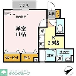 スマートＦII 1階2Kの間取り