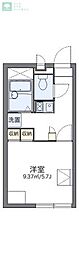 レオパレスカーサ 1階1Kの間取り