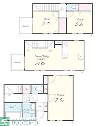 mi patio B棟 3LDKの間取図画像