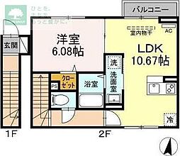 セレスティア北小岩 1LDKの間取図画像