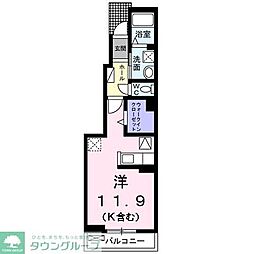 エル・クラシコ ワンルームの間取図画像