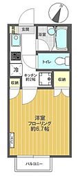 リブレリー瑞江 1Kの間取図画像