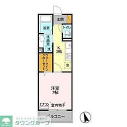 アリエッタ 1Kの間取図画像