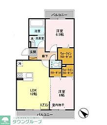 フォレストパル 2LDKの間取図画像