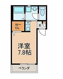 リビオン ワンルームの間取図画像