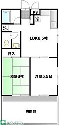 ケミハイツ 2LDKの間取図画像