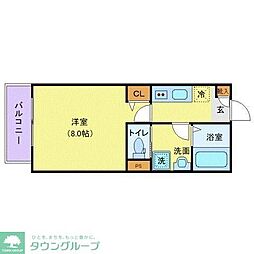 (仮称)ジーメゾン鎌ケ谷東道野辺アマーレ 1Kの間取図画像