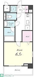 プロスペリティ 1Kの間取図画像