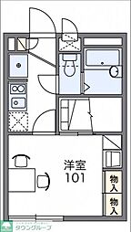 レオパレスプレミールNS 1Kの間取図画像