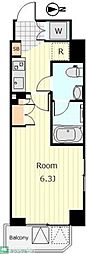 グランカーサ浦安 1Kの間取図画像